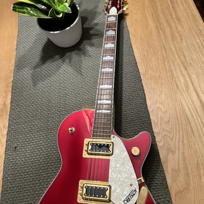 Gretsch Limited Edition Electromatic G5435T Pro Jet Candy Apple Red 2017 2016-2017 - Candy apple red with gold hardware and white gloss back image 2