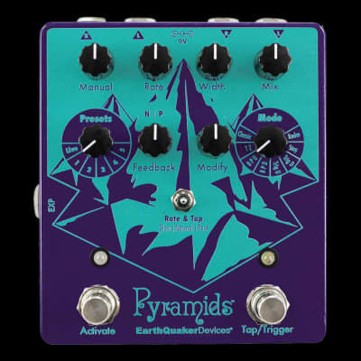 EarthQuaker Devices Pyramids Stereo Flanging Device with Different Modes,  Controls and Presets (Solar Eclipse)