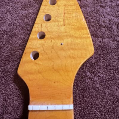 Unknown Strat neck  slightly flamed image 5
