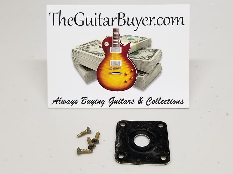 1950s Gibson Les Paul Junior / Special Input Jack Plate + Screws - No  Cracks!