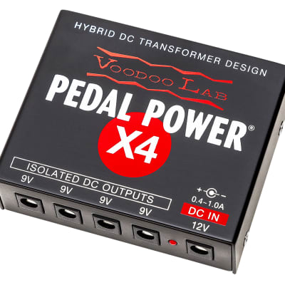 Voodoo Lab Pedal Power X4 Compact Isolated DC Pedalboard Power Supply 9v 12v - Free Shipping to USA