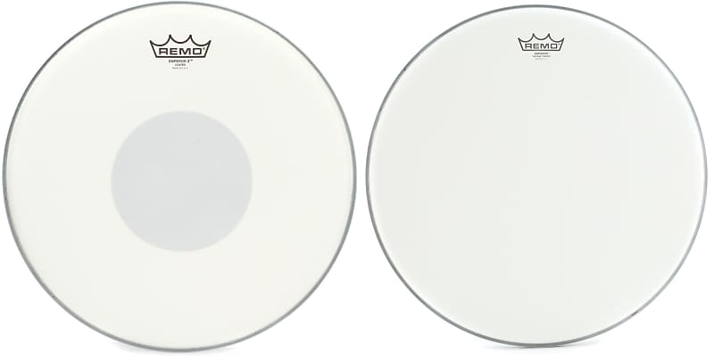 Remo Emperor X Coated Drumhead - 14 inch - with Black Dot  Bundle with Remo Emperor Vintage Coated Drumhead - 18 inch image 1