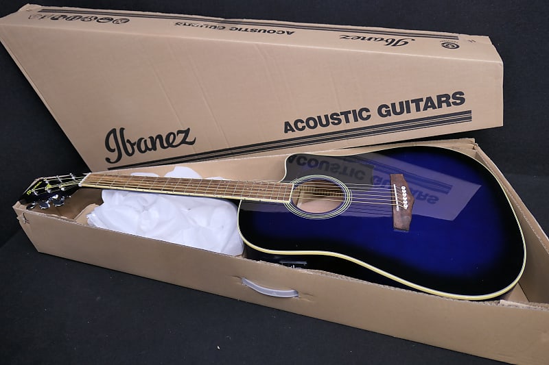 Ibanez PF15ECE-TBS Performance Series Acoustic Electric Dreadnought Size Spruce Top BLUE BURST Active EQ image 1