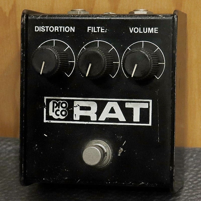 88年製 Pro Co RAT1 Black Face PRO CO RAT1 BLACK FACE Distortion Guitar Effect Pedal USED