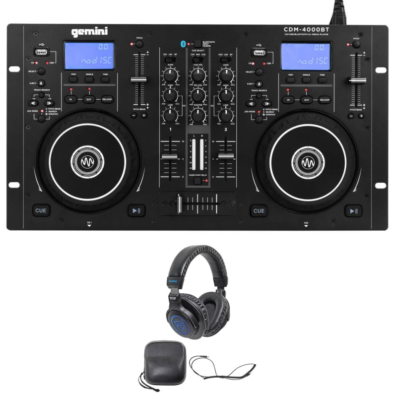 Gemini - CDM-4000BT - Dual CD/USB DJ Media Mixer/Controller 