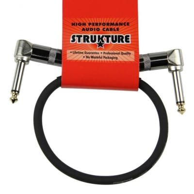 Strukture 1 Foot Instrument Cable, Right Angle Plugs, Thick ABS Sleeve, SC01RR image 3