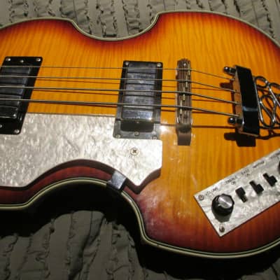 Rogue VB100LH Left-Handed Violin Bass Guitar Vintage Sunburst | Reverb