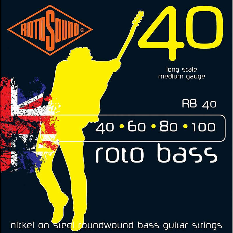 RotoSound RB40 4-Str Bass 40-100 Guitar Strings image 1
