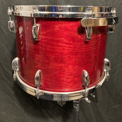 Gretsch - 14x10" Tom, Stop Sign Badge, with RIMS Mount 1970's - Red Rosewood image 10