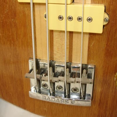 70's Vintage S. D. Curlee 4-String Bass Guitar, Natural w/ Case image 7