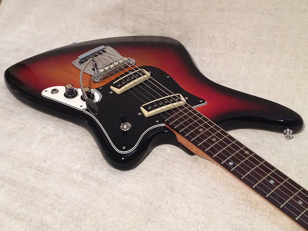 1968 Aria 1532T Sunburst Jaguar Guitar with Original Case