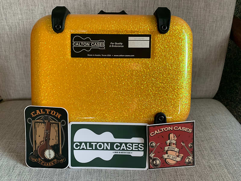 Calton Clutch Case Slim 2022 Yellow Glitter Reverb
