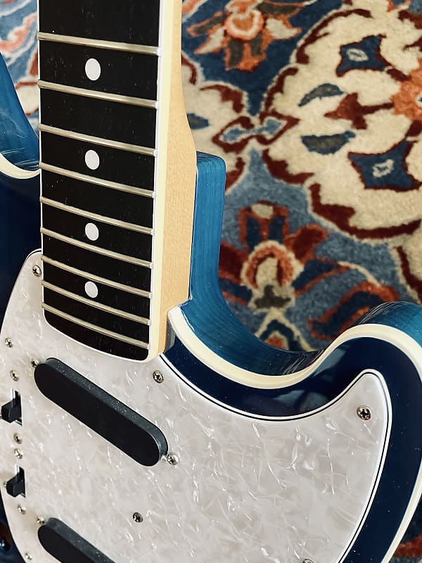 Fender Thinline Mustang MG/HO 2012 Trans Blue | Reverb