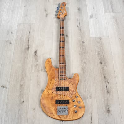 Cort GB-Modern 4 Bass, Nordstrand Pickups, Roasted Maple Neck, Open Pore Vintage Natural image 3