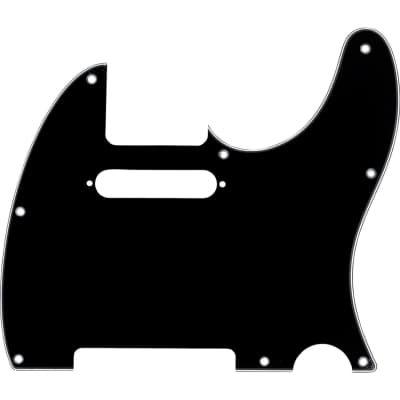 Fender Morn Style Pickguard Tele Black 3-ply 8-Hole - Pickguard image 1