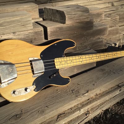 T & T Customs '51 Inspired Precision Bass 2018 Vintage Amber Satin "Alley Cat" image 2