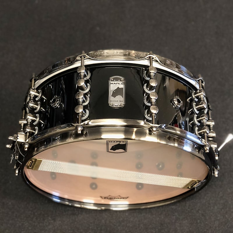 Demo Mapex Maximus 14 x 6 Black Panther Design Lab Snare Drum in Piano Black Reverb