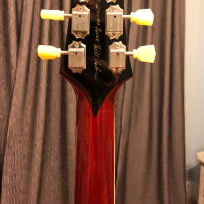 Asher ES1 model Neck-Through and String-Through body guitar 2017 Nitro Vintage Burst lacquer image 5