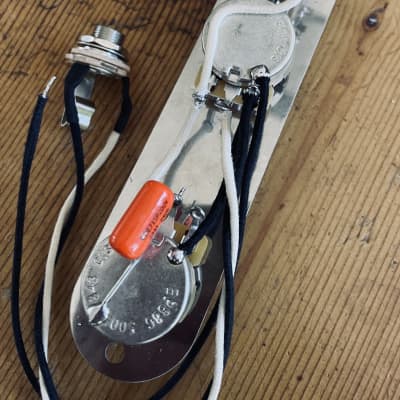Fender Telecaster Wiring Harness Upgrade 500k CTS Pots .022 Orange Drop Cap Oak Grigsby Switch Plate/Knobs image 6