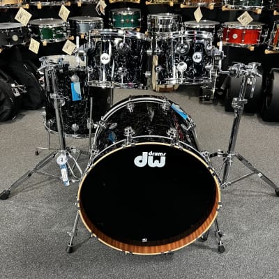 DW Collector's Series 10/12/16/22 Maple/Mahogany Drum Kit Set in Black Velvet image 1