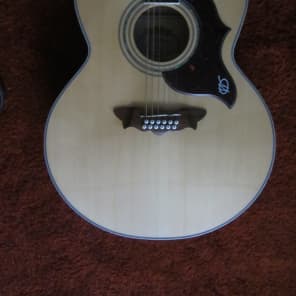 Washburn Cumberland J28S12DL 12 String Guitar Natural Hard Case Reverb