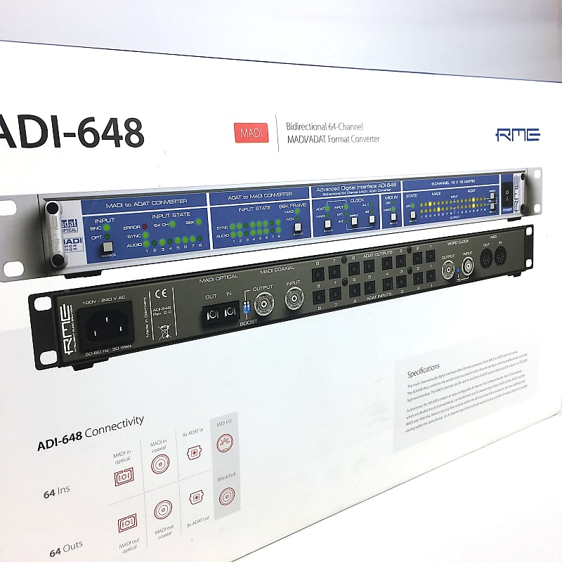 RME ADI-648 Bidirectional MADI / ADAT Digital Format Converter | Reverb