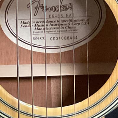Fender DG-8S Acoustic Serial CD04088434 image 4