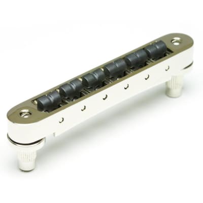 ResoMax NV2 4mm Tune-O-Matic Bridge w/ String Saver Saddles (Select Finish) (PS-8843) - Nickel image 1