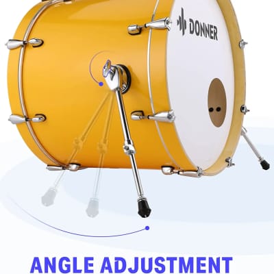 Donner Drum Set Adult with Practice Mute Pad,5-Piece 22 inch Full Size Acoustic Drum Kit image 2
