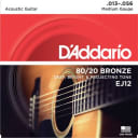 D'Addario EJ12 80/20 Bronze Acoustic Guitar Strings Medium