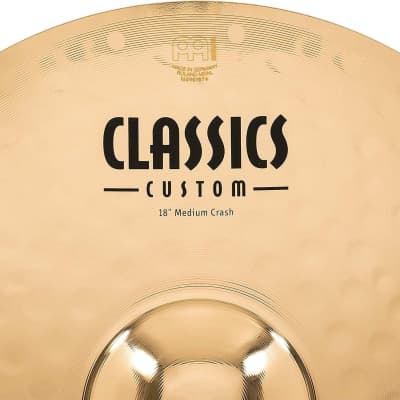 Meinl 18" Medium Crash Cymbal - Classics Custom Brilliant - Made in Germany, 2-YEAR WARRANTY (CC18MC-B) image 4