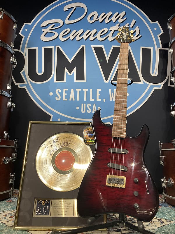 Veillette Brad Whitford’s Aerosmith Six String Baritone, Authenticated! (#149) 2000s Red image 1