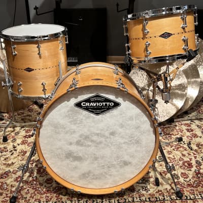 Craviotto 12/14/20 solid maple drum set from 2013. Craviotto office kit image 2