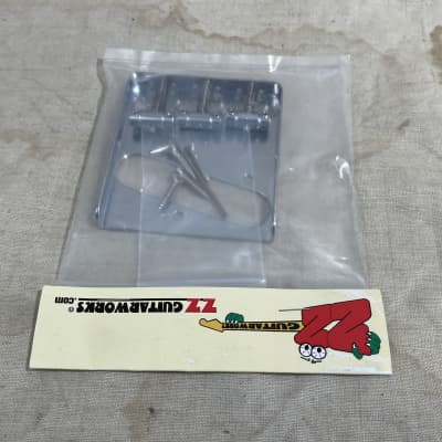 ZZ Guitarworks 4 Screw Telecaster Replacement Bridge w/ Notched Saddles NOS-New Old Stock image 2