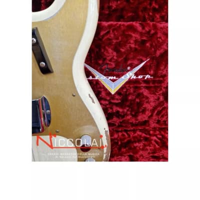 Fender Custom Shop 58 Precision Bass Heavy Relic Maple Neck Vintage White image 7