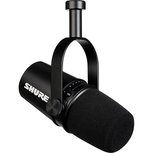 Shure MV7 Dynamic USB Podcast Microphone 2020 Black image 1