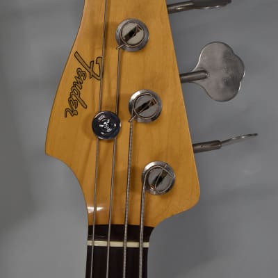 Circa 1991 Fender MIJ Fujigen Factory Jazz Bass Black Finish Left-Handed Electric Bass image 15