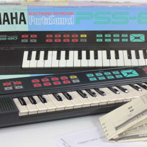 Vintage Yamaha PSS 80 Squarewave Mini Keyboard Synthesizer Synth w Box image 1