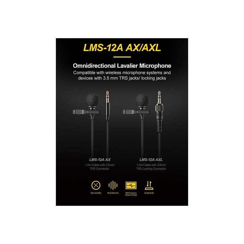 Godox LMS-12 AX Omni-directional Lavalier Microphone (1.2m