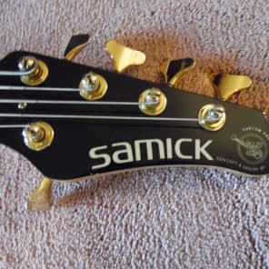Samick 5 String Bass- Valley Arts Custom Shop 1999 Red Sunburst image 7
