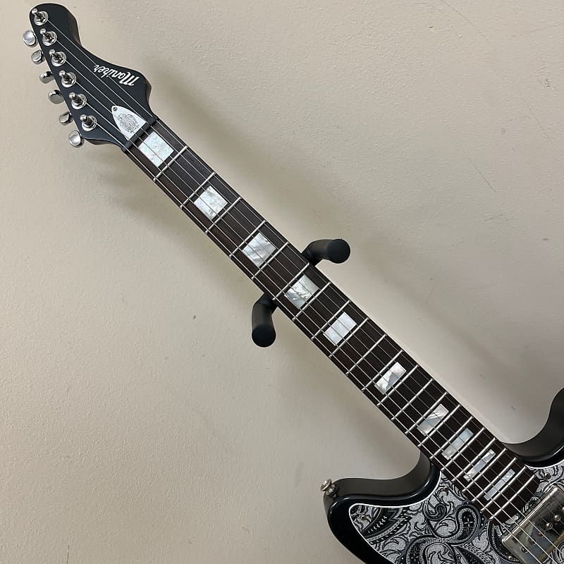 Moniker Zuma USA Electric Guitar Black w/ Paisley Pickguard Moniker Zuma USA Electric Guitar Black w/ Paisley Pickguard