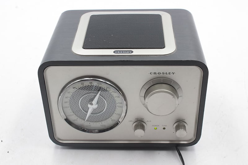 Crosley Solo AM/FM AUX Receiver Model CR3003A-BK Radio Mid | Reverb