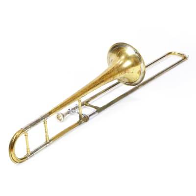 1960s Getzen Super Deluxe Tenor Trombone Brass Chrome Jazz Band Studio Stage Model Instrument Horn Made in USA Original Hard Shell Case (T178) image 17