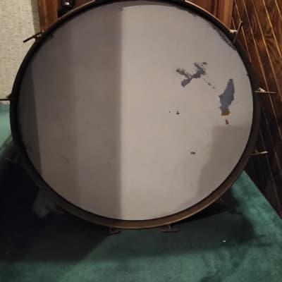 Leedy 1920's 28"(Diameter)X14"(Depth) Bass Drum 1920's White image 5