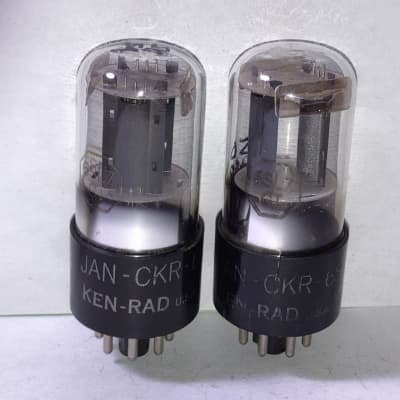 Ken-Rad 6SL7 VT-229 ECC35 JAN Mil-Spec Tubes - Matched Pair