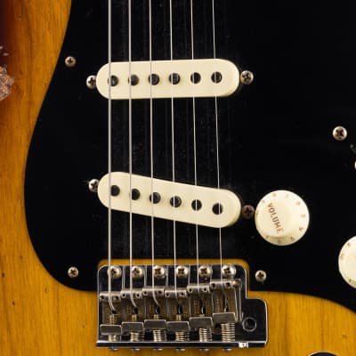Fender Custom Shop 1957 Stratocaster Heavy Relic, Lark Guitars Custom Run -  2 Tone Sunburst (419) image 8