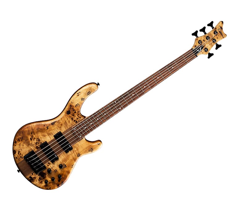 Dean Edge Select 5-String Burled Poplar Bass - Satin Natural image 1