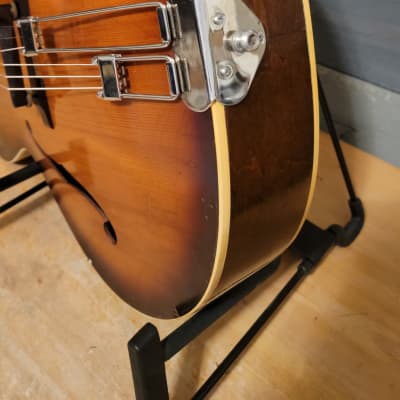 1963 Epiphone A622 Zenith Acoustic Archtop Guitar 16.5" LB Sunburst Repair Free image 9