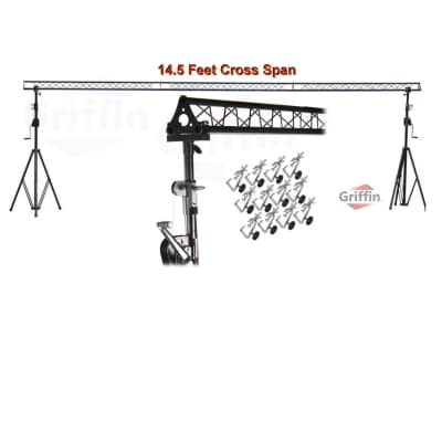 Crank Up Triangle Truss Light Stand – DJ Booth Lighting Trussing Stage Mount PA image 2