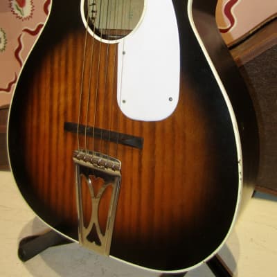 1960s Harmony Stella Parlor Guitar - Sunburst w/ Original Case image 1